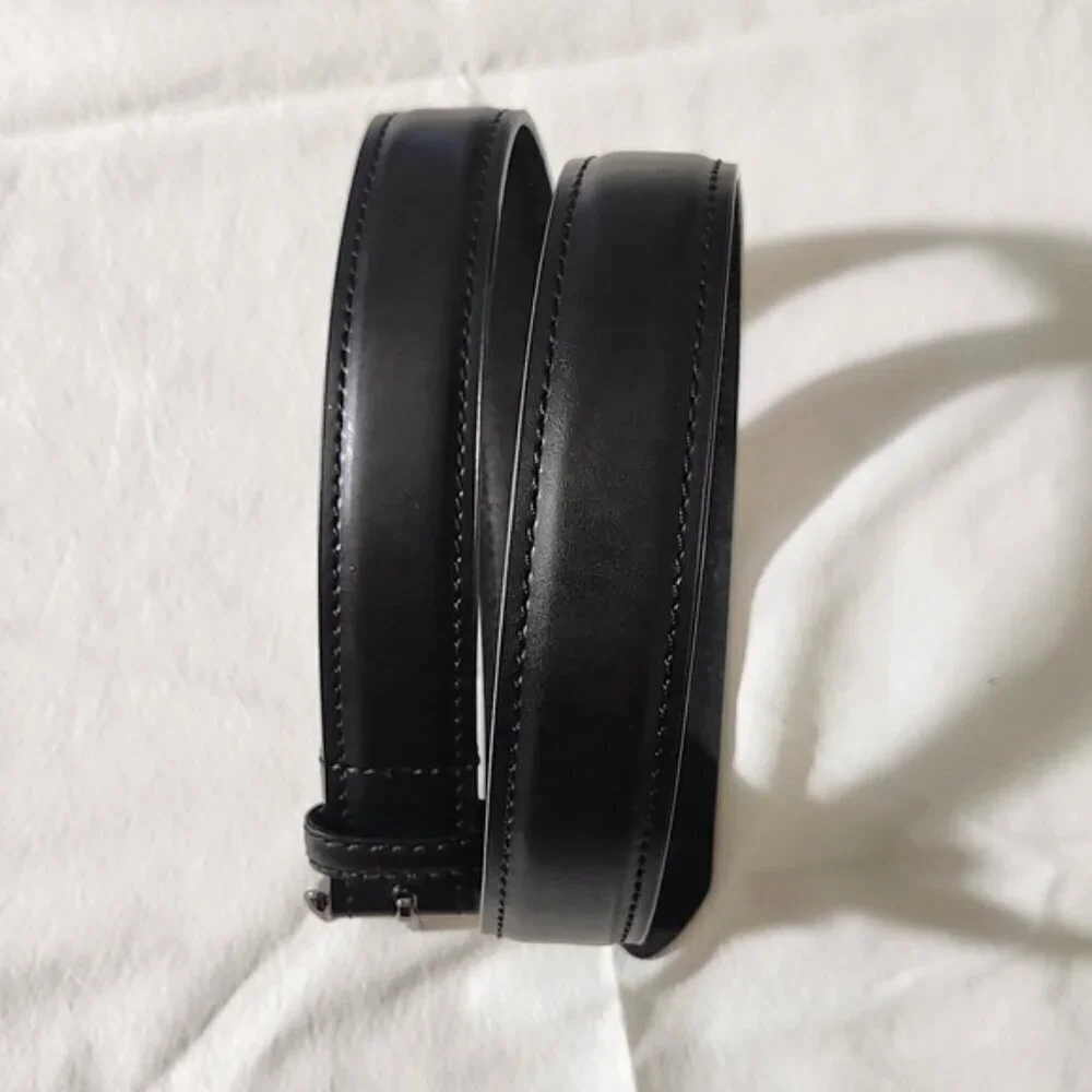Dickies Men's Black Genuine Leather Adjustable Clasp Metal Buckle Belt SZ 34